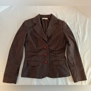 Ricki's Cinched Waist Blazer Size 4 Brown Workwear Dark Academia Career